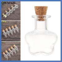 OWMXZL 5pcs เครื่องประดับอัญมณี จี้ DIY ของตกแต่งบ้าน ขวดแก้วคอร์ก ขวดเก็บของ ขวดตัวอย่างเปล่า ขวดอวยพร