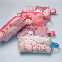 Cartoon Sanrio Pencil Case Hello Kitty Cinnamoroll My Melody Kuromi Stationery Box Portable Cosmetic Storage Bag Handbags Gifts