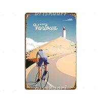 เครื่องตกแต่งฝาผนังป้ายโลหะ Mont Ventoux โปสเตอร์โรงรถโลหะสำหรับปาร์ตี้ผับคลับตลก