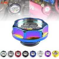 LA ในสต็อก JDM Mugen อลูมิเนียมเครื่องยนต์น้ำมัน Cap Fuel Filler ฝาครอบถังสำหรับ Honda Civic Acura【fast】