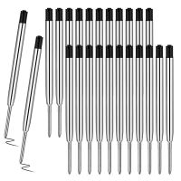 10/20pcs 9.9cm Metal Ballpoint Pen Refills Blue &amp; Black Ink Rods 1.0mm Medium Point Roller Ball Pens Refill Pens