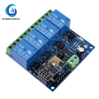 DC 12V WiFi โมดูลรีเลย์ 4 ช่อง ESP8266 ESP-01 สวิตช์รีเลย์ไร้สายบอร์ดโทรศัพท์ APP รีโมทคอนโทรลสำหรับ IOT Smart Home-yrumrudang