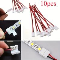 ❁ 10Pcs Practical No Welding Ribbon 2 Pin Led Strip Adapter PCB Connector Cable For 3528 Single Color