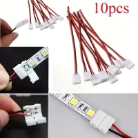 ♀┋❏ 10Pcs Practical No Welding Ribbon 2 Pin Led Strip Adapter PCB Connector Cable For 3528 Single Color