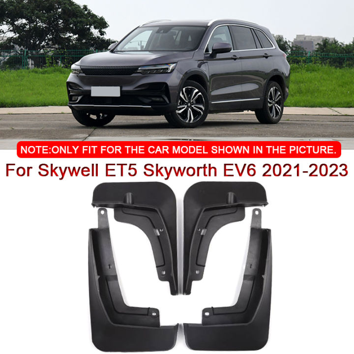 รถโคลนอวัยวะเพศหญิงสาดยามบังโคลนบังโคลนหน้าบังโคลนหลังสำหรับ-skywell-et5-skyworth-ev6-elaris-beo-imperium-sev-2021-2023