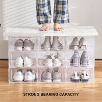 (cerci household goods) FoldShoes กรณีออแกไนเซอร์ PlasticCloset รองเท้ากรณีหนาวางซ้อนกันได้กันฝุ่น ShelfShoesbox