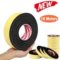 【hot】▫▲✔ 10 Meters Foam Insulation Tape EVA black foam sponge rubber strip adhesive Strip Weather Stripping