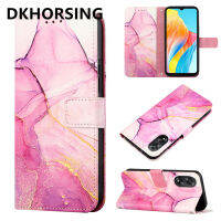 DKHORSING เคสโทรศัพท์มีกระเป๋าเงินแบบฝาพับสำหรับ OPPO A38 2023ใหม่ผิวลาย PU หนังหินอ่อนรู้สึกปลอกอ่อน A38 Oppo แบบพกพาการ์ดยืดกระเป๋าสตางค์กันกระแทก OPPOA38กระเป๋าครอบด้านหลัง