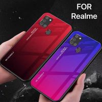 มาใหม่ Case Realme C17 เคสเรียวมี เคสกระจกสองสี เคสเงาไล่สี ขอบนิ่ม เคสกันกระแทก สีกระจกเทมเปอร์ปลอกแก้วฝาหลังกันชน