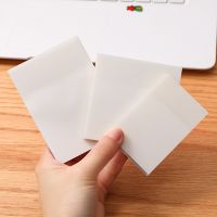 50Pcs Per Pack Memo Blank Transparent Reading Notepad Message Office Notes sticky Adhesive Stationery Plan