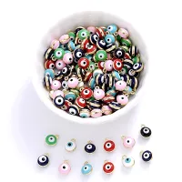 【YF】 Round Alloy Metal Drop Pendant Eyes Charms Pulseira Fazer Jóias Acessório por atacado 7x9mm 30pcs lote