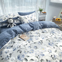 Spot parcel postins Cotton Four-Piece Set Wholesale 2022 Spring Pure Cotton Bed Sheet 4 Nantong Beddings Quilt Cover Three-Piece Set