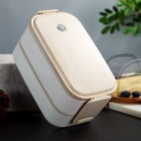 ☍▤ Separated Multi-Layer Bento Box Lunch Box Set Portable Insulation Barrel Stainless Steel Microwave Oven Dedicated Office Worker