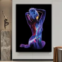 Sexy Girl Abstract Poster Galaxy Sensual Body Art Prints Nordic Woman Fantasy Female Canvas Painting Home Bedroom Decor Cuadros