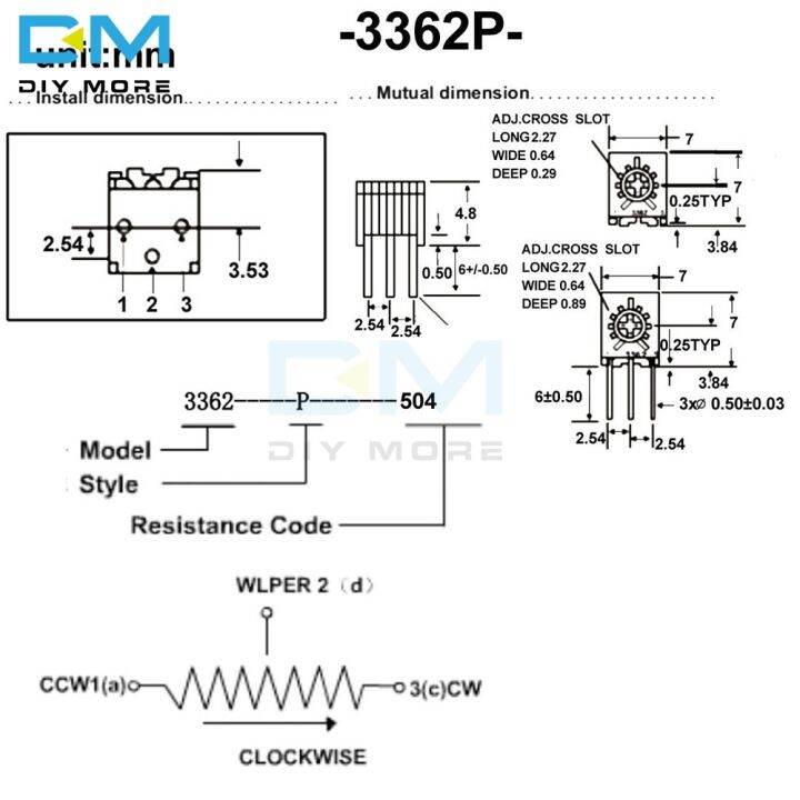 5pcs-lot-3362p-trimmer-potentiometer-variable-resistor-100r-200r-500r-1k-2k-5k-10k-20k-50k-100k-200k-500k-1m-ohm-cermet-trimpot