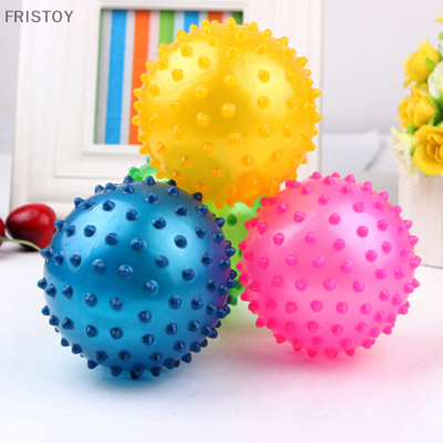 FRISTOY ลูกโป่งหนามกลางแจ้งสำหรับเด็กทารกของเล่นยางลูกบอลเป่าลมสำหรับเด็กลูกบอลเพื่อการเรียนรู้