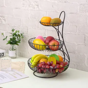 1pc Fruit And Vegetable Basket, Fruit And Vegetable Fresh Keeping, Wall  Mounted Storage Baskets, Kitchen Storage Metal Wire Fruit Basket, Space  Savin