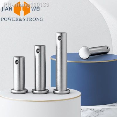 4pcs Cylindrical Pins with Hole M3 M4 M5 M6 M8 M10 M12 304 Stainless Steel Pin Shaft Flat Head Positioning Pins Bolt Pins Dowel