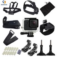 ┋∏✲ Waterproof Housing Case Protection Shell Backpack Clip Chest Strap Headband Combo For Gopro hero 5 6 7 Sports Camera Accessories