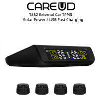 Carud T882-TJ ระบบตรวจสอบแรงดันลมยางรถยนต์ TPMS + เซ็นเซอร์ภายใน4ตัวใช้พลังงานแสงอาทิตย์ + Cg ขับเคลื่อน