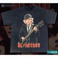 เสื้อยืดคอตตอน 100% Michael Jackson x AC/DC-bootleg T-Shirt