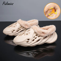 Wintes Men Slippers Shoes Clogs Casual Cotton Shoes Warm Plush Shoes Uni Home Flip Flops Indoor Fur Slippers For Men