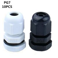 10PCS PG7 Cable Gland Connector Waterproof Nylon Plastic for 3-6.5mm Cable CE high quality with rubber ring