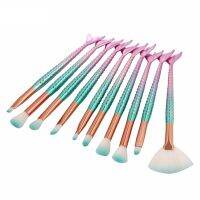 MAANGE 10 pcs Mermaid Beauty Makeup Brushes Set OR 1 Pcs Bag Brush Case Cosmetics Eye Shadow Lip Powder BlendMake Up Brush Tool Kit