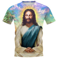 2023 NewHX Christianity Jesus เสื้อยืด3D พิมพ์ผู้ชายผู้หญิงเสื้อ Harajuku T เสื้อแขนสั้น Casual Tees เสื้อผ้าผู้ชาย