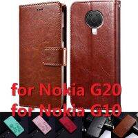 [HOT 2023] Vintage เคสสำหรับ Nokia G20กรณีฝาพับหนังกระเป๋าสตางค์แม่เหล็กหนังสือโทรศัพท์เคสสำหรับโนเกีย G10