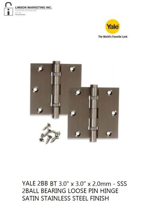 YALE STAINLESS STEEL 2BALL BEARING LOOSE PIN HINGE Lazada PH