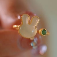 [COD] design bunny ring womens light luxury fashion personality all-match open index finger 2023 new