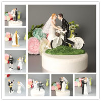 Mixed Style Bride and Groom Wedding Cake Topper Figurines with Lace Decoration Engagement Anniversary Bride Shower Gifts