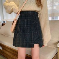 COD ஐ✘∈ qafh47 ☆W E★Korean fashion A-line skirt casual short skirt retro Hip Wrap Skirt