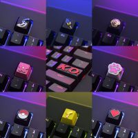 （Miss qis keycap）ช่างปุ่มกดโลหะผสมสังกะสีอลูมิเนียมสำหรับ MechanicalDOTA2 IronPikachuHeight Stereoscopic Relief Dropshipping