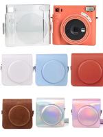 อุปกรณ์เสริมกล้องกระเป๋ากล้องเคสโปร่งใสสี่เหลี่ยมสำหรับกล้อง SQ1 Fujifilm Instax เคสใส่ของ