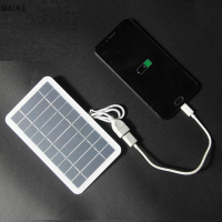 BAIKE 2W 5V 400mA SOLAR PANEL ระบบพลังงานแสงอาทิตย์สำหรับโทรศัพท์มือถือ Battery Charger USB OUTPUT