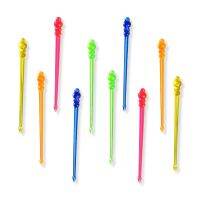 100pcs Plastic Picks Cake/Pie/Cupcake/Fruit Forks Swizzle Sticks Wedding Birthday Party Cocktail Decoration Supplies Eco-Friend