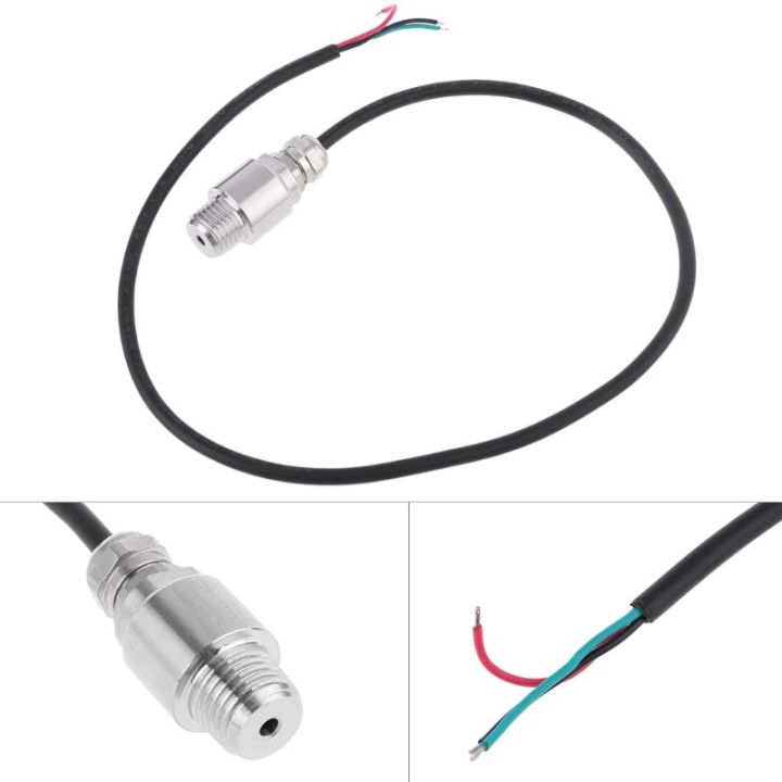 dc-5v-1-4-npt-pressure-transducer-transmitter-sensor-stainless-steel-oil-air-water-10-20-30-bar