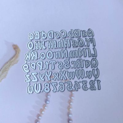 Lowercase Uppercase English Letters Number Dies Metal Cut Scrapbook Stencil for Album Paper DIY Gift Card Decoration Embossing