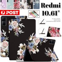 แผ่น Xiaomi Redmi 10.61นิ้ว2022เด็กขาตั้งแท็บเล็ตลาย PU หนังดอกไม้เคสหนัง PU โทรศัพท์มือถือเคสโทรศัพท์น่ารักสดชื่นกันกระแทก