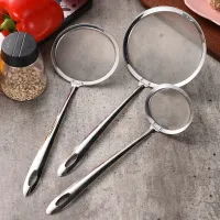 Stainless Steel Skimmer Spoon Cooking Oil Sieve Colander Scoop Fine Mesh Wire Filter Strainer with Long Handle Skimmer Strainer Colanders Food Straine