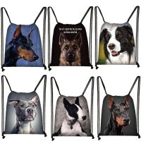 [HOT YAPJUQUI HOT] Cool Hound/French Bulldog / German Shepherd Dog Print Drawstring Bag Women Travel Bags Men Backpack Storage Bag Boys Bookbag