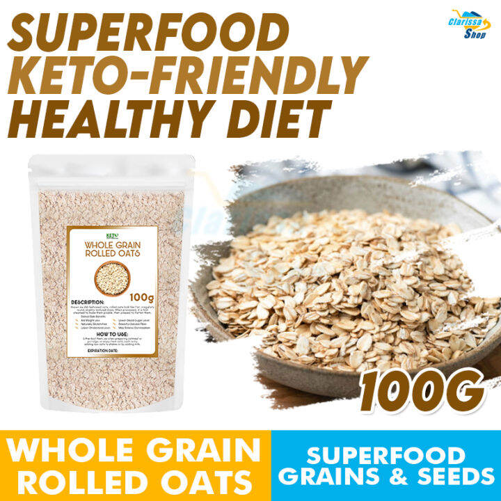 Whole Grain Rolled Oats 100g Weight Loss, Keto Diet, Body Detox, Super