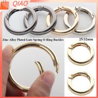 QIAO 4pcs 25มม./32มม. หัวเข็มขัดโอริงสำหรับฤดูใบไม้ผลิ สังกะสีอัลลอยด์ สีดำทองเงิน Carabiner ที่มีคุณภาพสูง รูปทรงกลม คลิปหนีบตะขอ กระเป๋าถือกระเป๋าเงิน