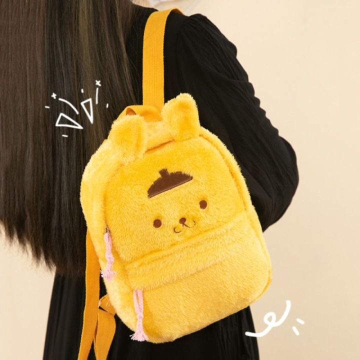 liuxingyu-cinnamoroll-kuromi-กระเป๋าเป้สะพายหลังตุ๊กตาการ์ตูนแมวคิตตี้กระเป๋านักเรียนธรรมดาเด็กผู้หญิง