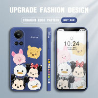 Mop เคส Mall สำหรับ OPPO Reno10 Pro 5G เคสโทรศัพท์ดีไซน์ลายมิกกี้เมาส์มีปลอกซิลิโคนน้ำรูปแบบขอบสี่เหลี่ยมเคสกล้องคลุมทั้งหมด