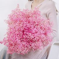 【CC】 1000  Heads Babies Breath Dried Flowers Dry Preserved Gypsophila Floral Bouquet Arrangement Wedding