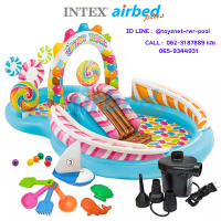 Intex ส่งฟรี สระน้ำสไลเดอร์ แคนดี้ โซน 2.95x1.91x1.30 ม. รุ่น 57149 + แถมชุดตักทราย + ที่สูบลมไฟฟ้า