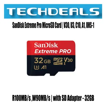 SANDISK EXTREME PRO MICRO SD V30 U3 C10 A2 UHS-I R200MB W90MB